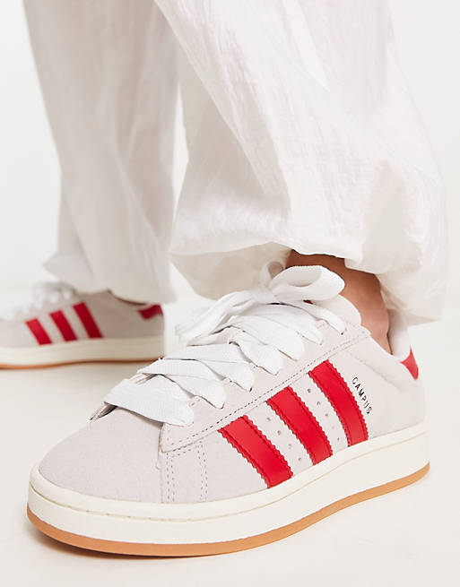 Adidas Campus 00s Crystal White Scarlet