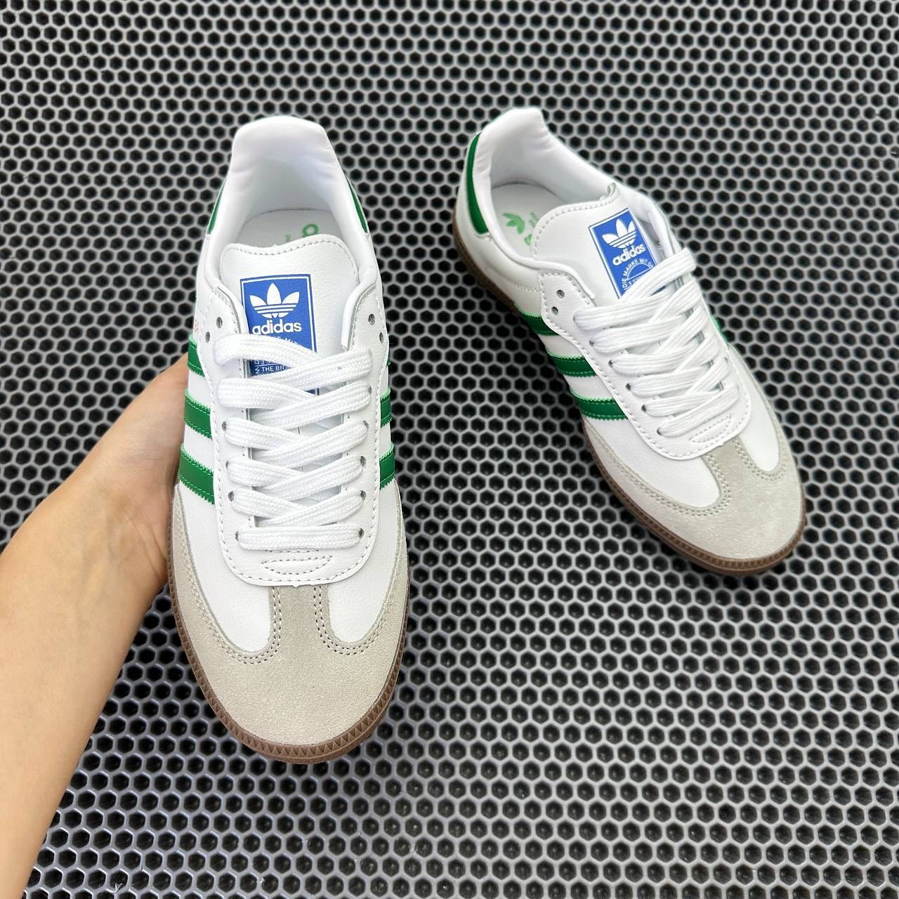 Adidas Samba OG Classic Cloud White Collegiate Green Gum