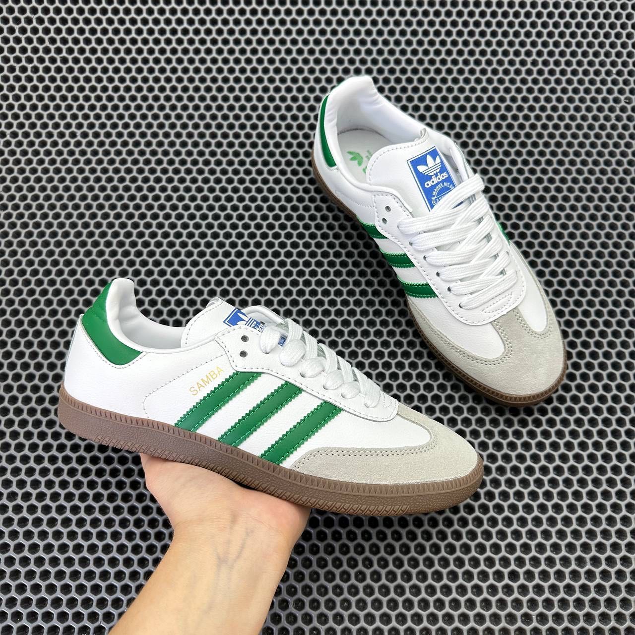 Adidas Samba OG Classic Cloud White Collegiate Green Gum