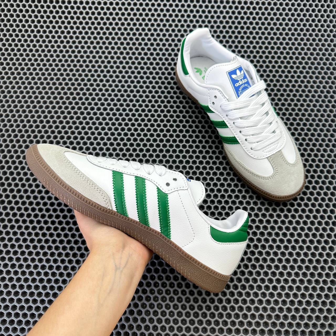 Adidas Samba OG Classic Cloud White Collegiate Green Gum