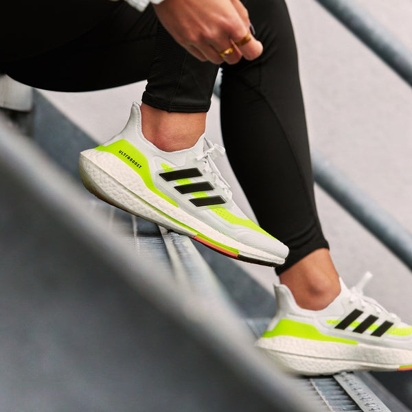 Adidas Ultra Boost 21 White Light Green