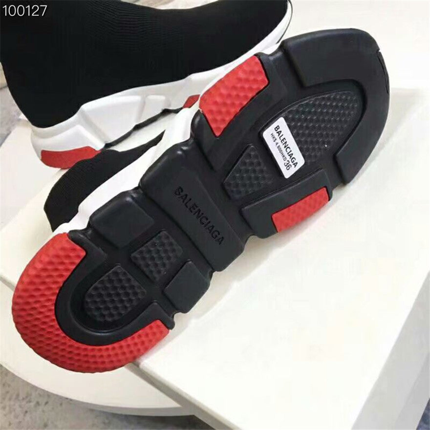 Balenciaga Speed Runner High Tops Black Red