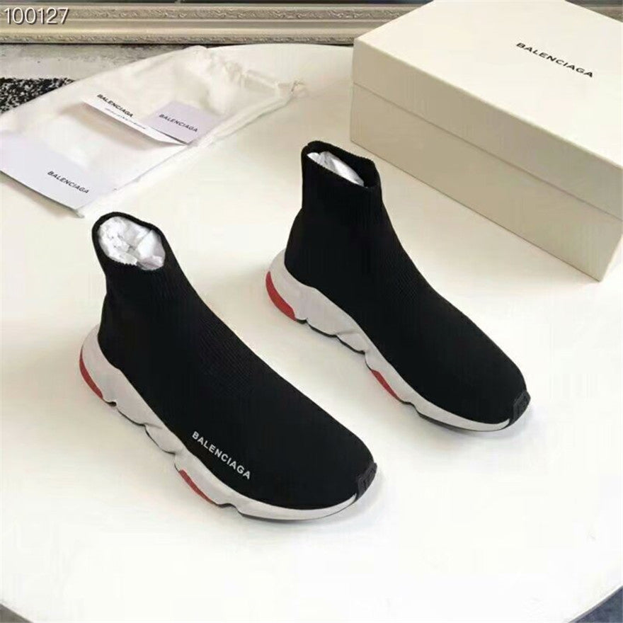 Balenciaga Speed Runner High Tops Black Red