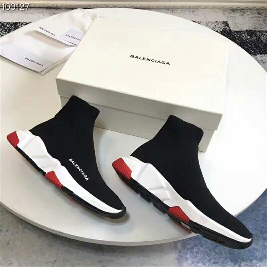 Balenciaga Speed Runner High Tops Black Red