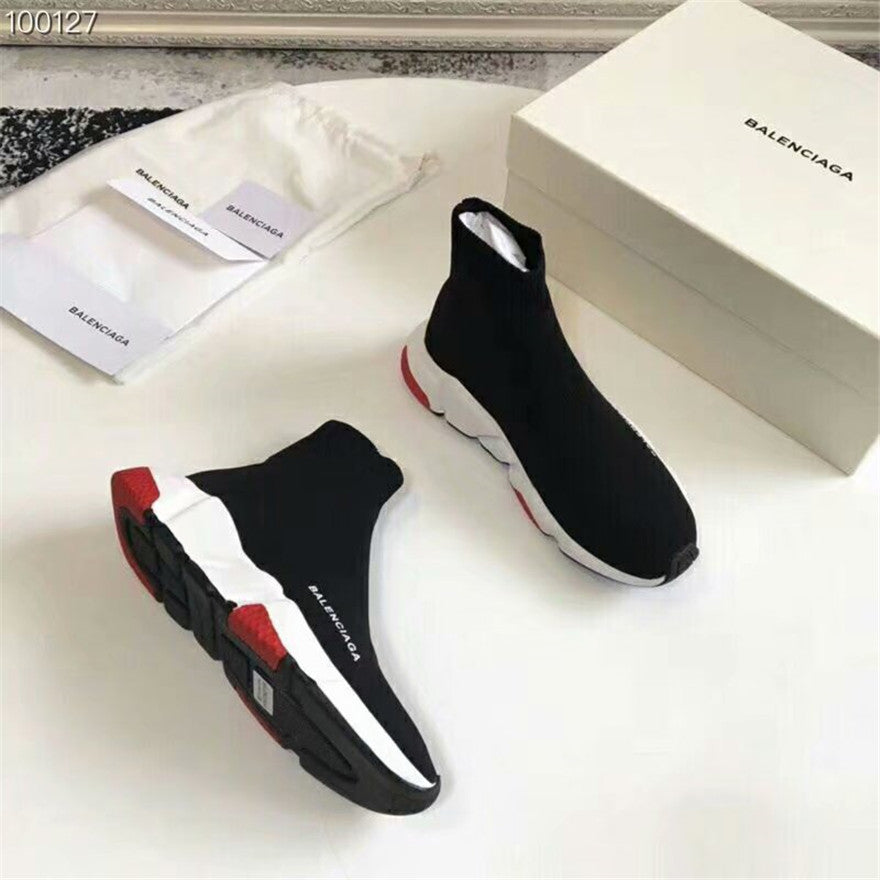 Balenciaga Speed Runner High Tops Black Red