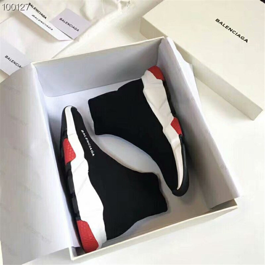 Balenciaga Speed Runner High Tops Black Red