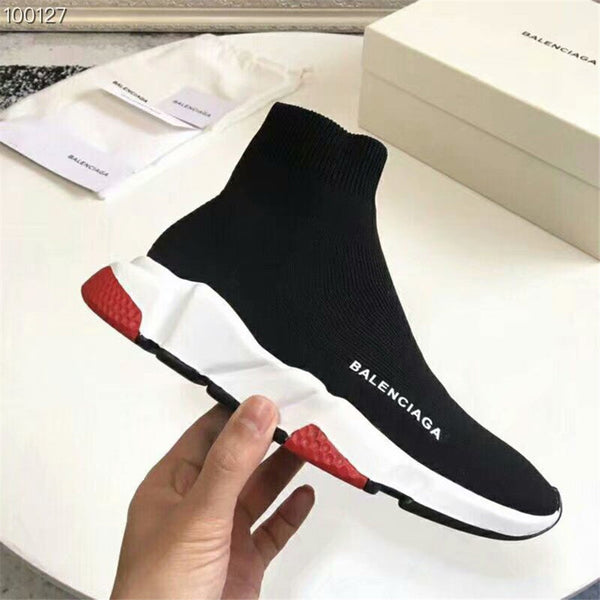 Balenciaga Speed Runner High Tops Black Red