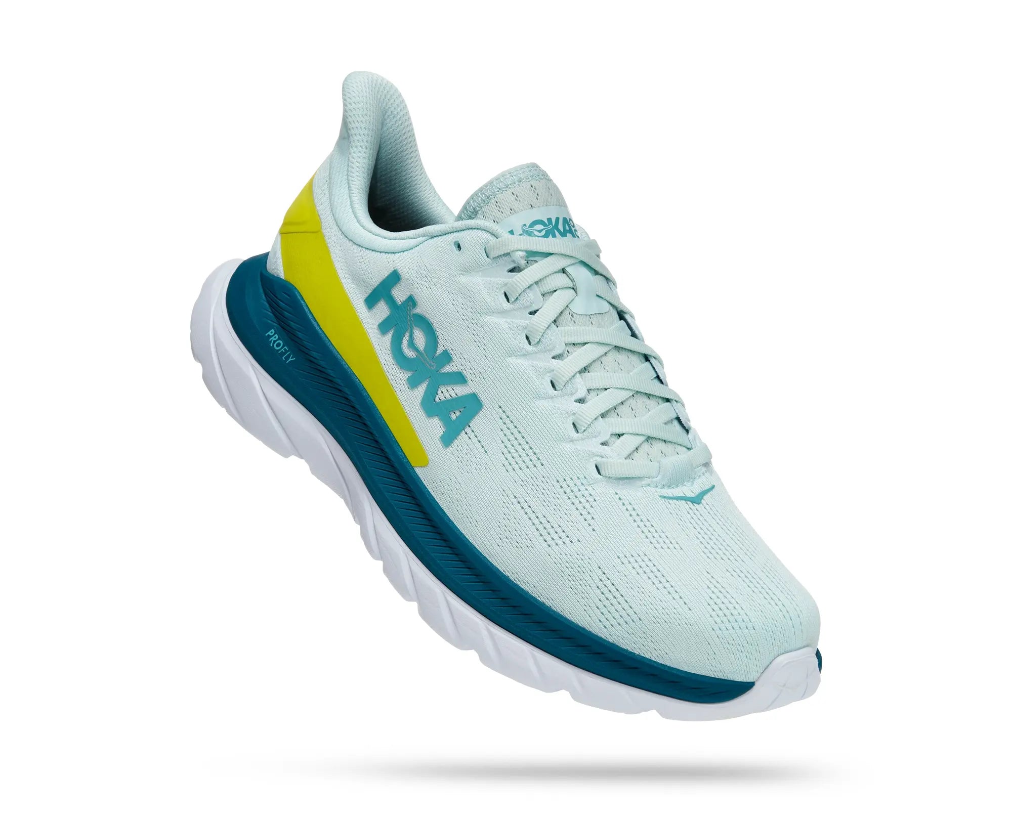 Hoka Mach 4 Running Shoes Blue Glass