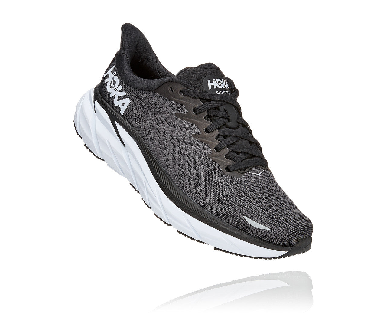 Hoka One Clifton 8 Black White