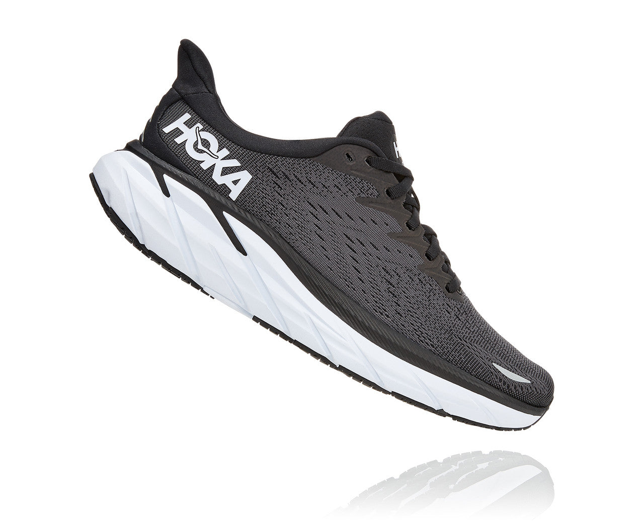 Hoka One Clifton 8 Black White