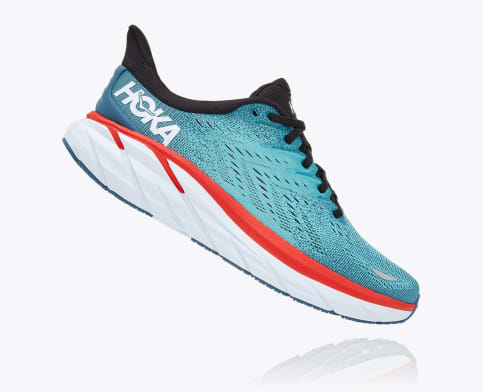 Hoka One Clifton 8 Real Teal Aquarelle