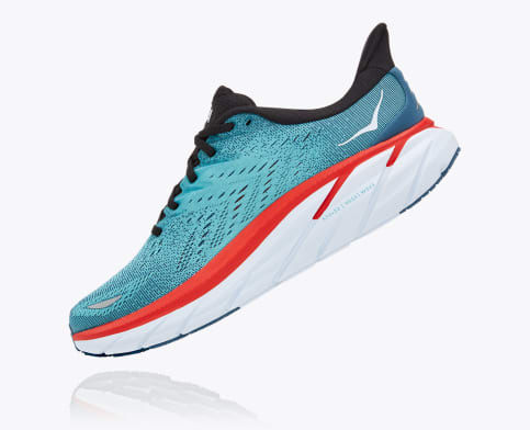 Hoka One Clifton 8 Real Teal Aquarelle