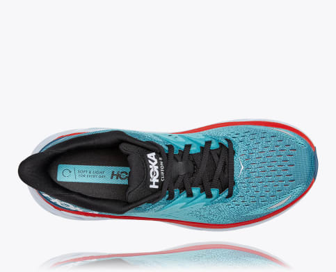 Hoka One Clifton 8 Real Teal Aquarelle