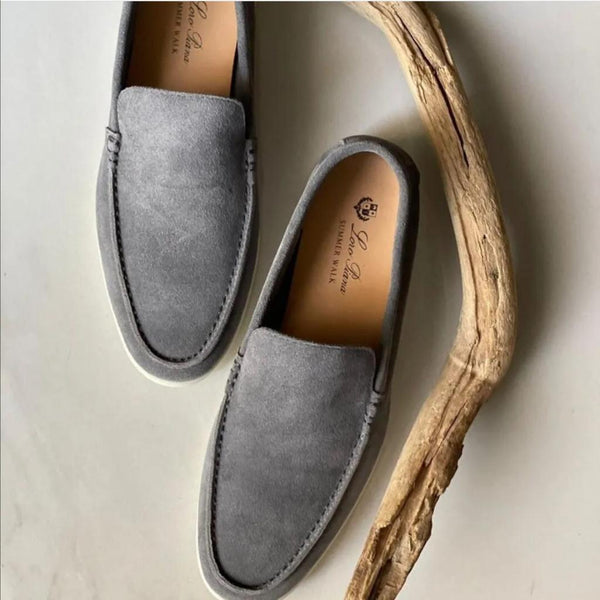 Loro Piana Gray Men's Loafers