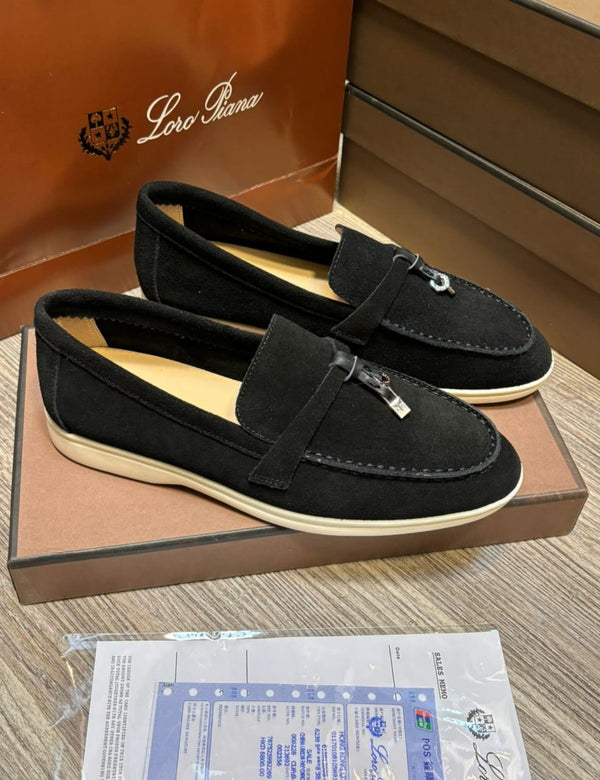 Loro Piana Black Women's Loafers