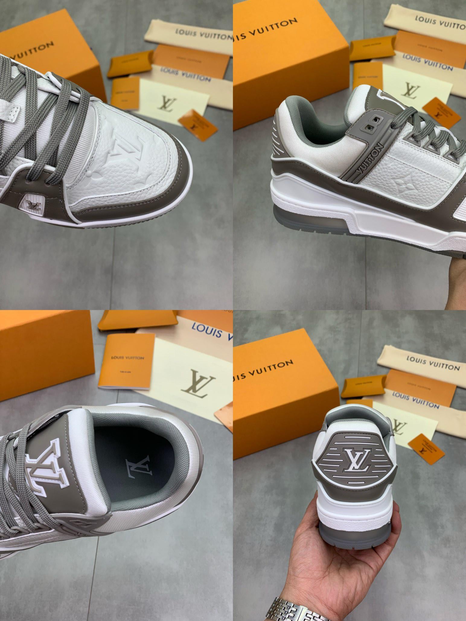 LOUIS VUITTON TRAINER GREY WHITE