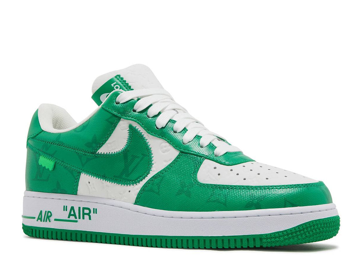 LOUIS VUITTON x NIKE AIR FORCE 1 LOW By Virgil Abloh WHITE GYM GREEN