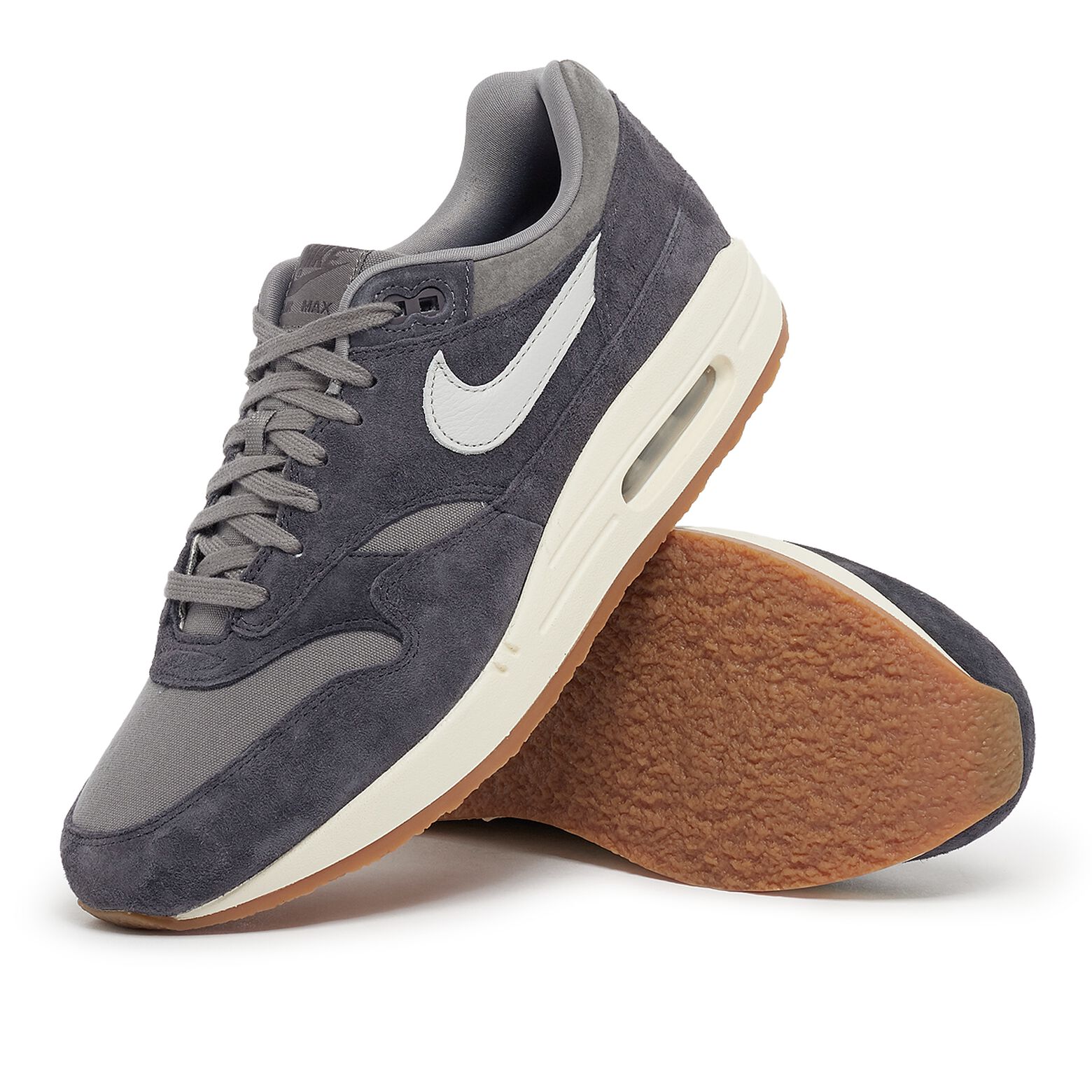 NIKE Air Max 1 Premium Crepe Soft Grey Neutral Grey Thunde