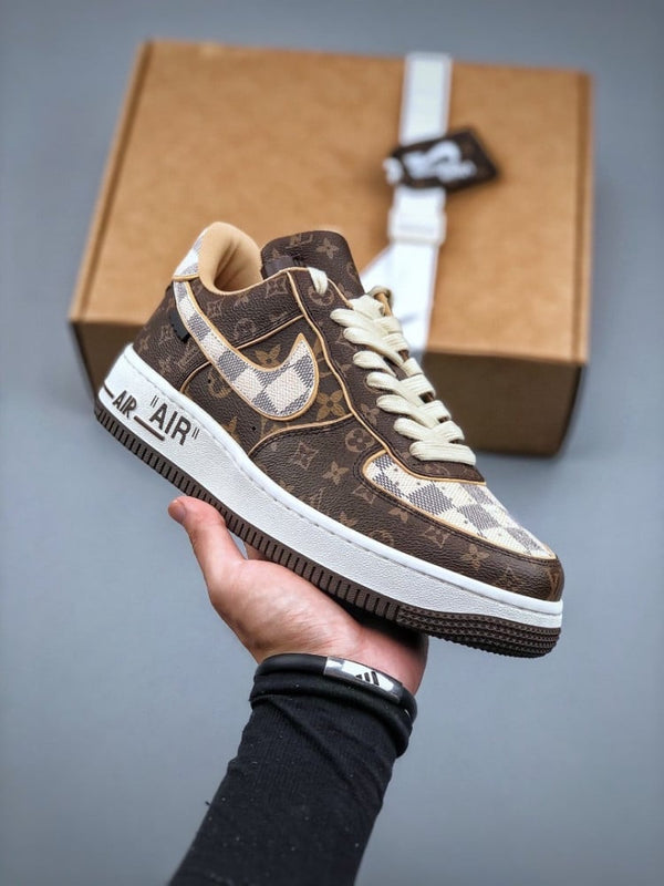 LOUIS VUITTON X Nike Air Force 1 Low Monogram Brown Damier Azur