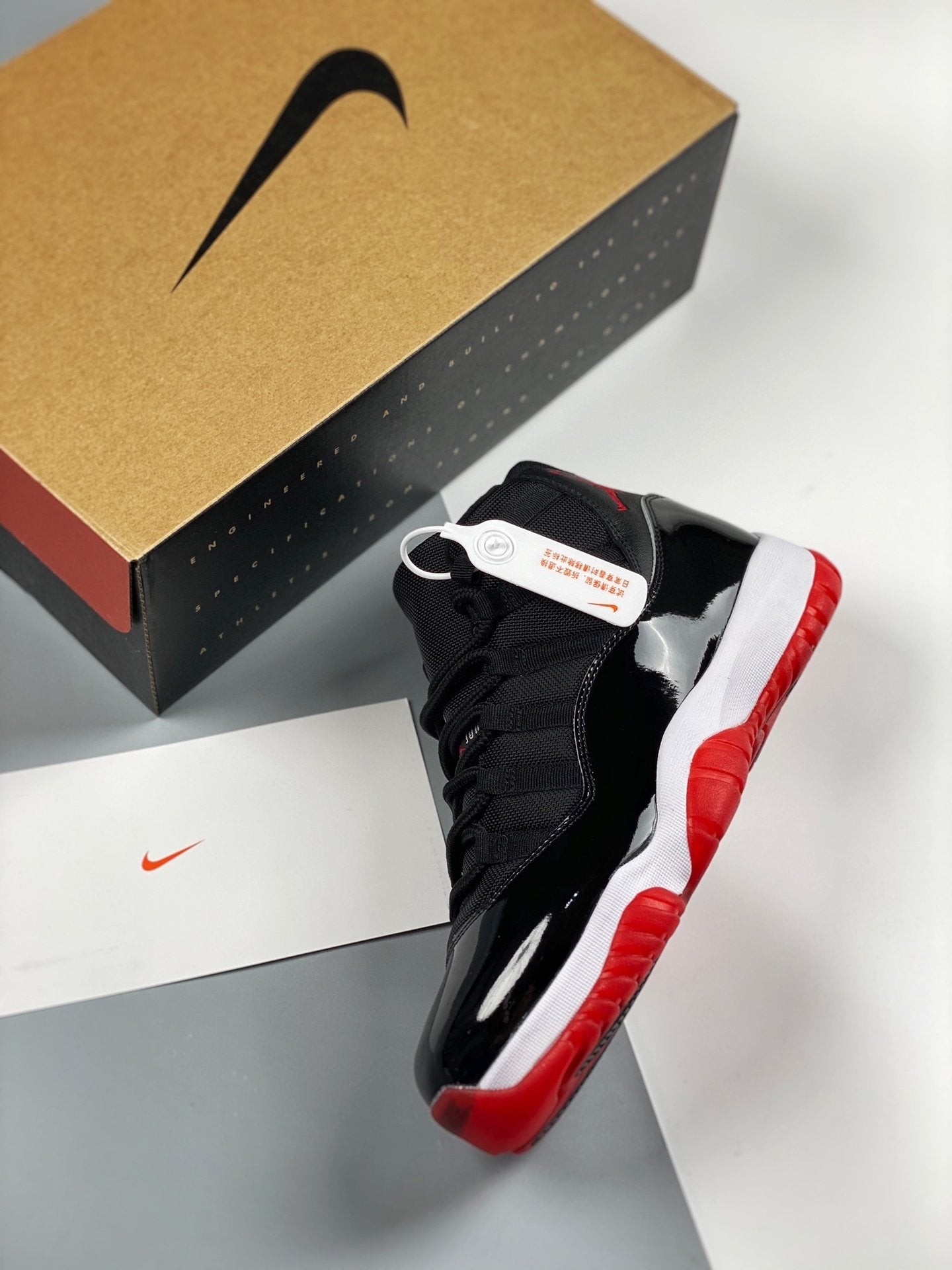 Nike Air Jordan 11 Bred 2019 Black White Varsity Red