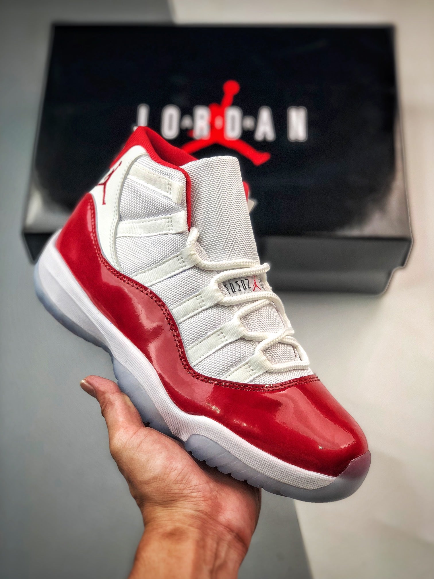 Nike Air Jordan 11 Cherry White Varsity Red Black