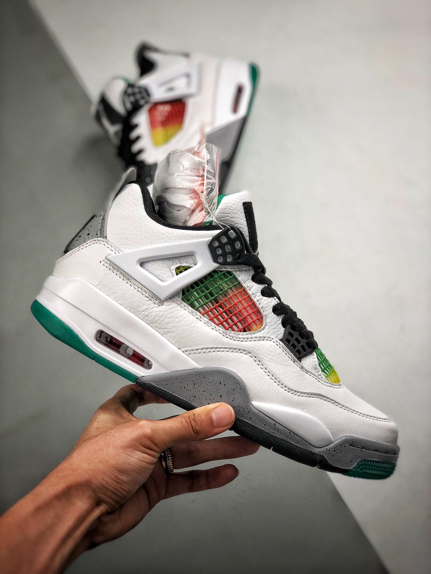 Nike Air Jordan 4 Retro Lucid Green Rasta