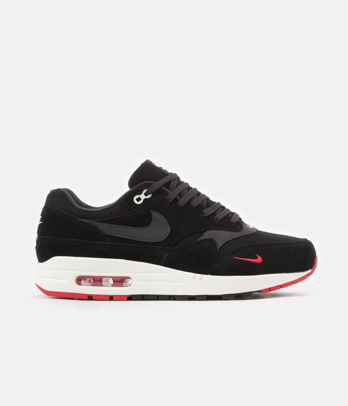 Nike Air Max 1 Premium Black  University Red  Sail Oil Grey STASP