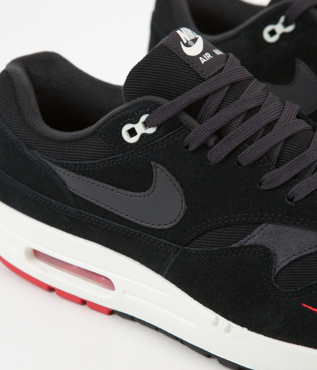 Nike Air Max 1 Premium Black  University Red  Sail Oil Grey STASP