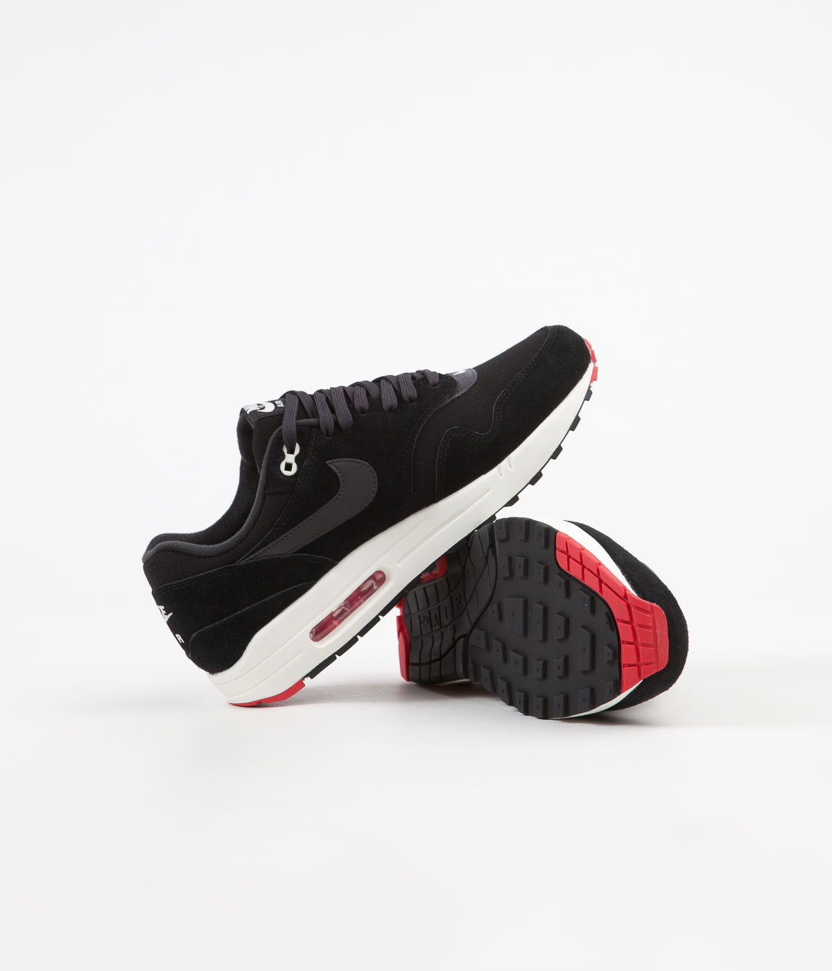 Nike Air Max 1 Premium Black  University Red  Sail Oil Grey STASP