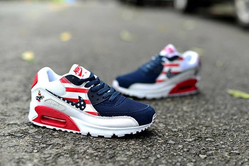 Nike Air Max 90  Navy Blue,Red & White