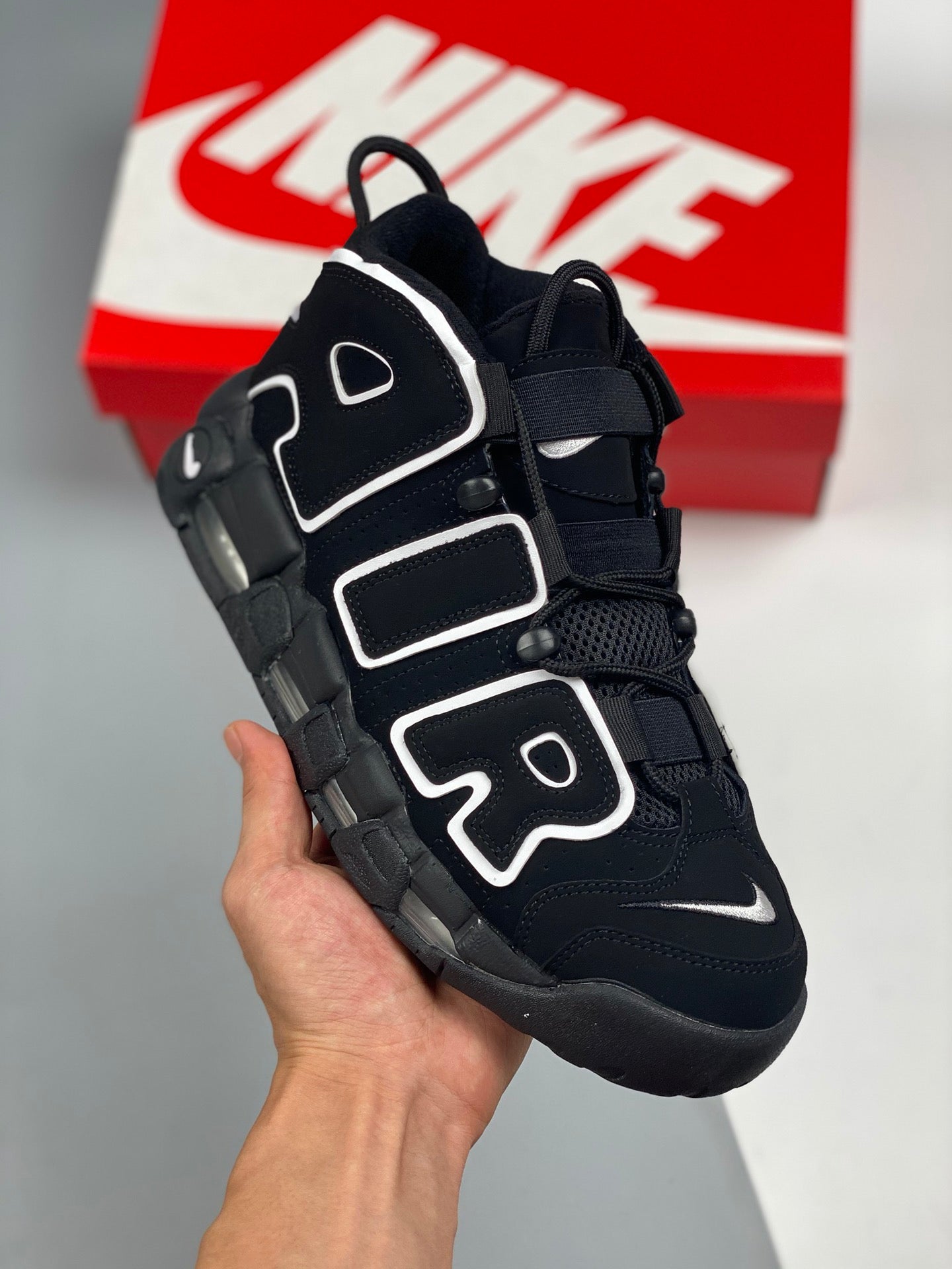 Nike Air More Uptempo Black White