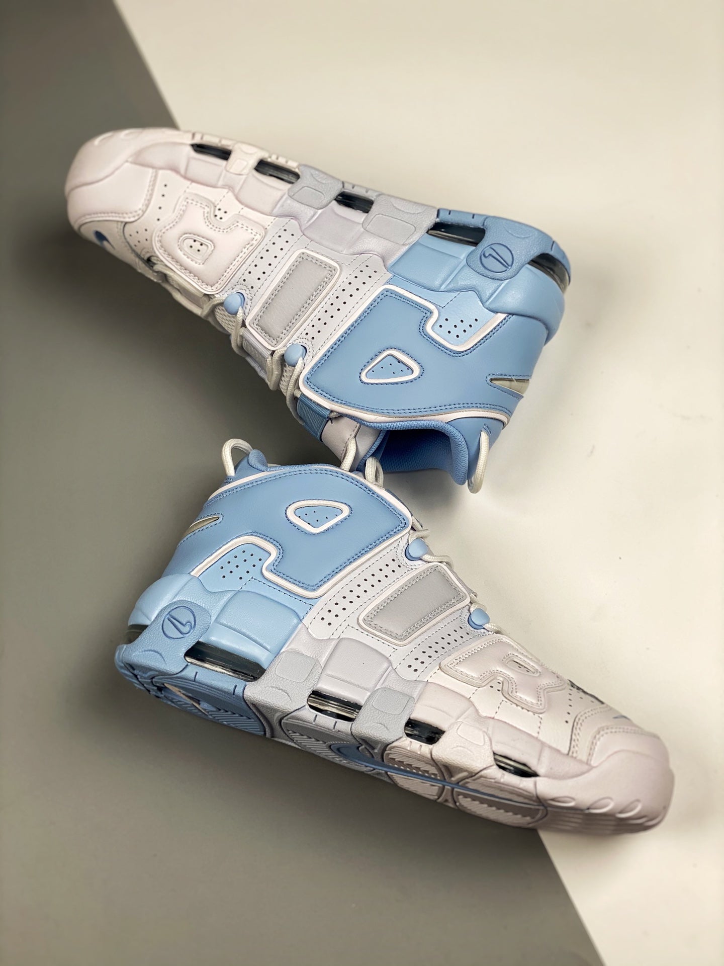 Nike Air More Uptempo Sky Blue Psychic Blue Grey White Multicolor