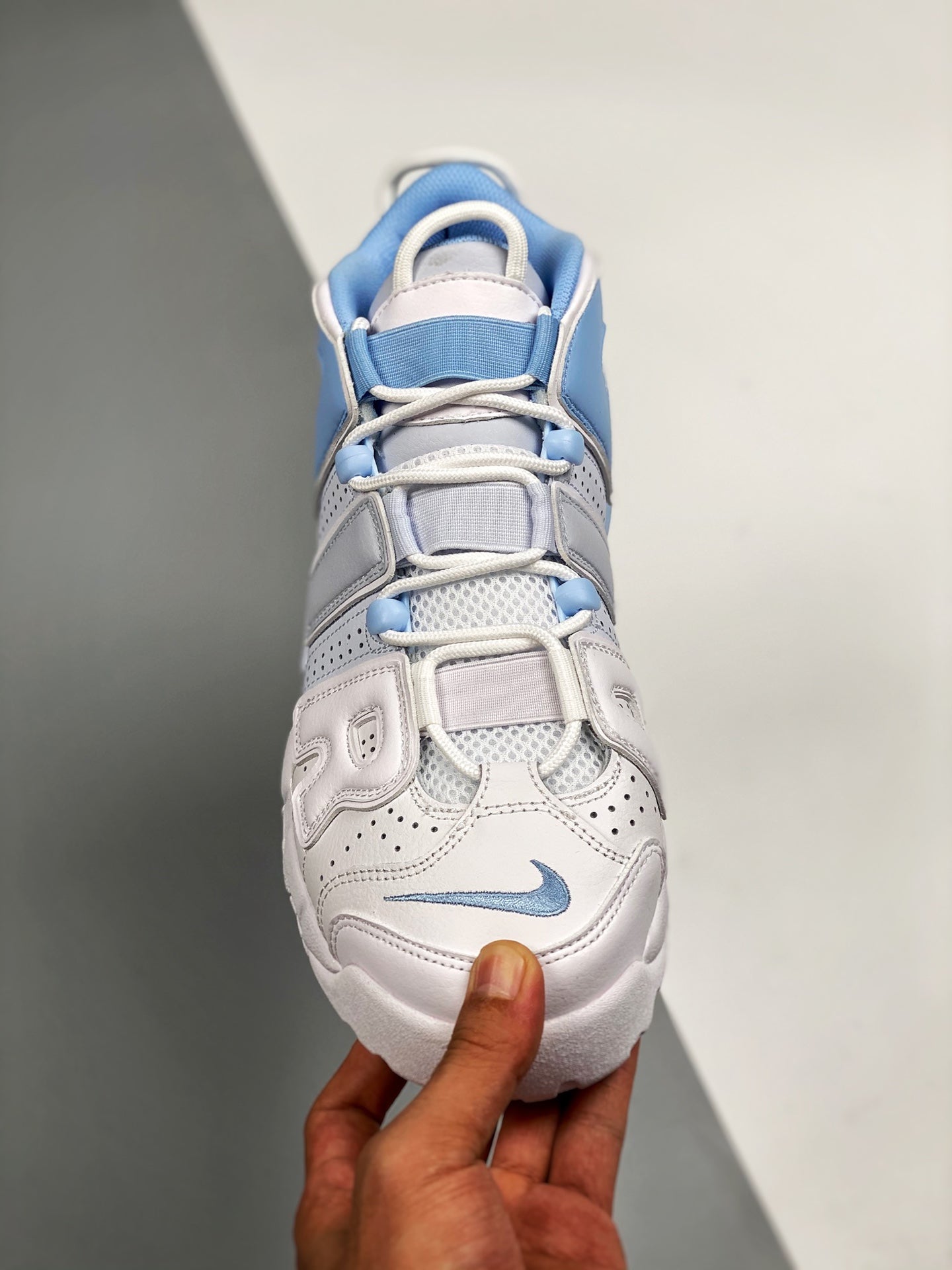 Nike Air More Uptempo Sky Blue Psychic Blue Grey White Multicolor