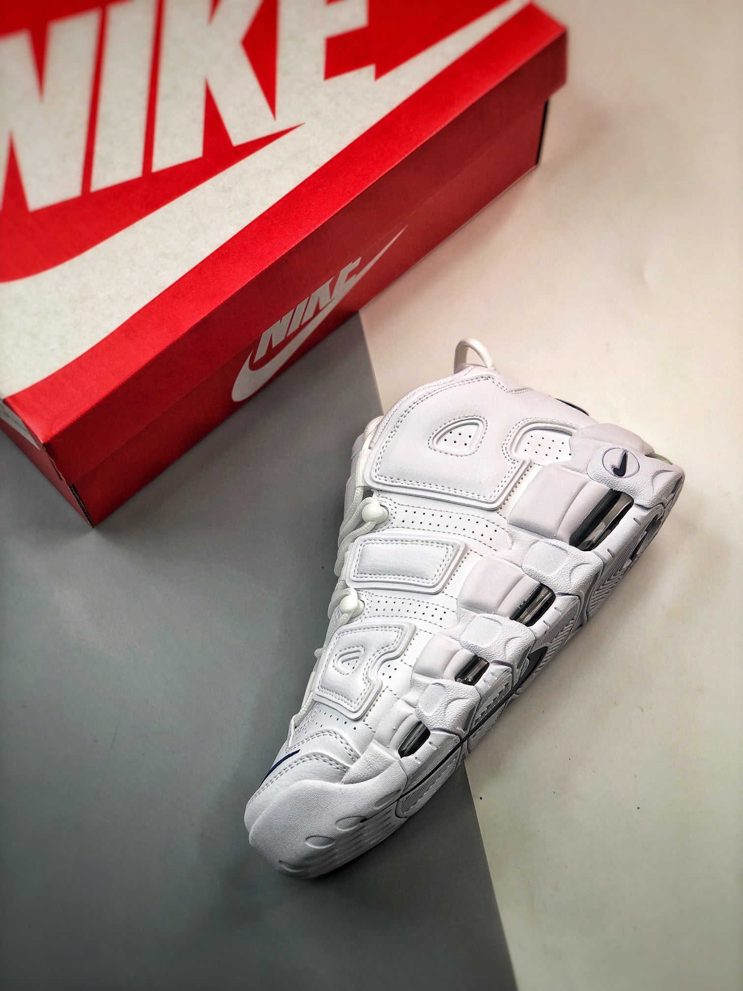 Nike Air More Uptempo White Navy