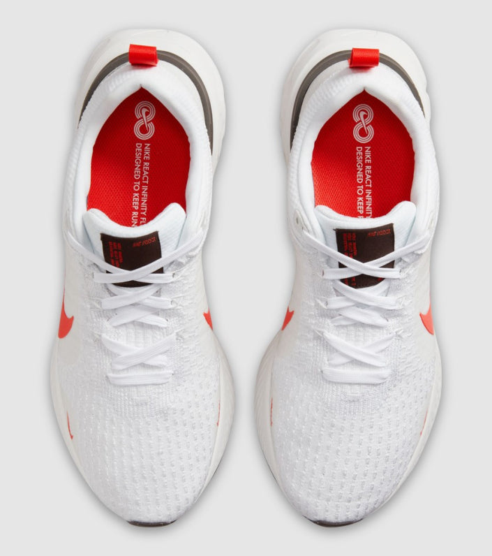 Nike React Infinity Run Flyknit 3 White Light Crimson