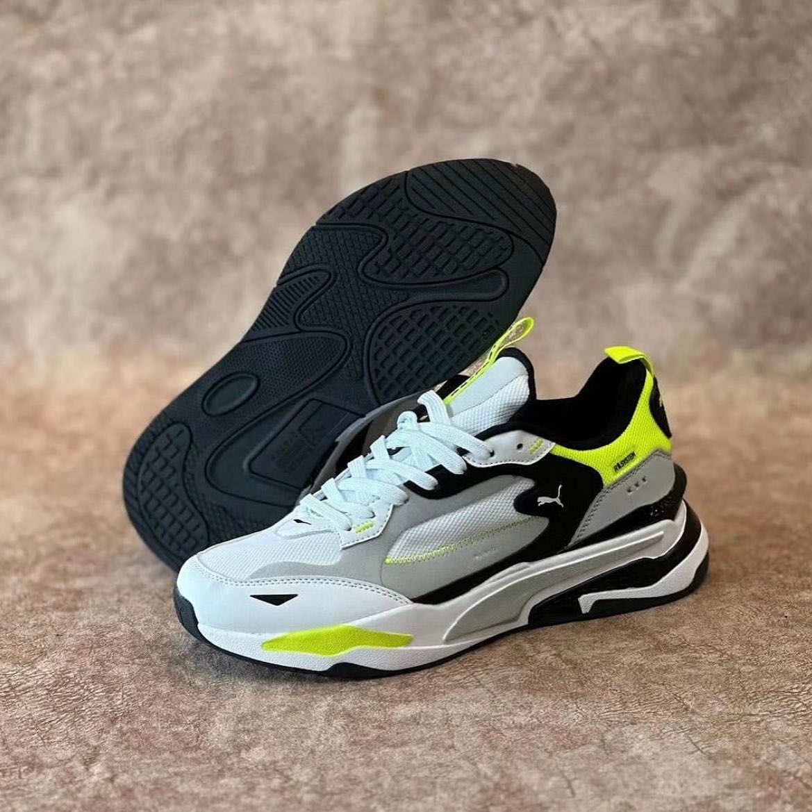 Puma Rs-Fast Limiter White-Harbor Mist-Yellow Alert