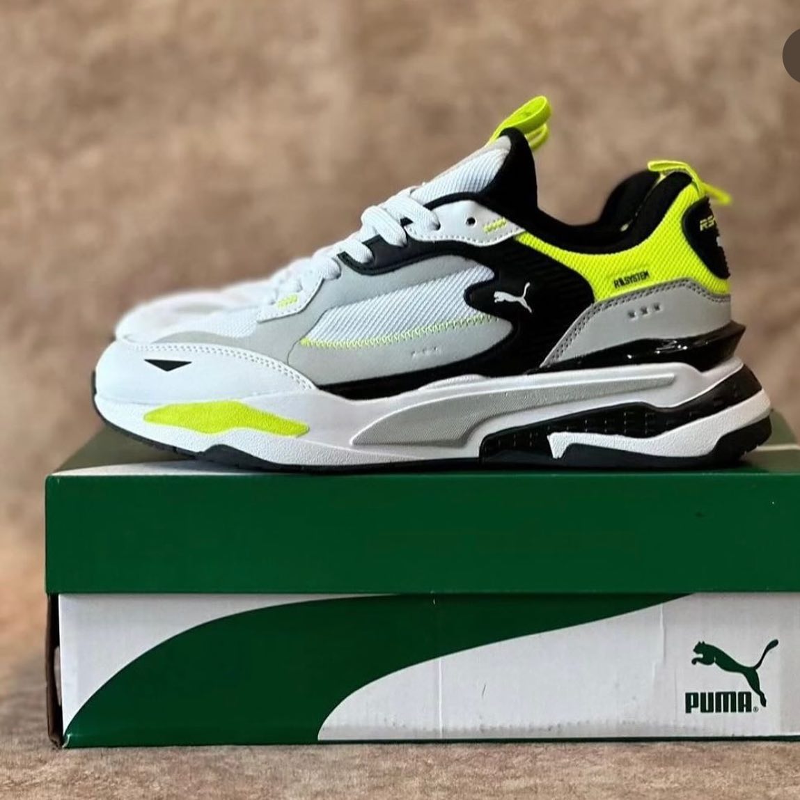 Puma Rs-Fast Limiter White-Harbor Mist-Yellow Alert