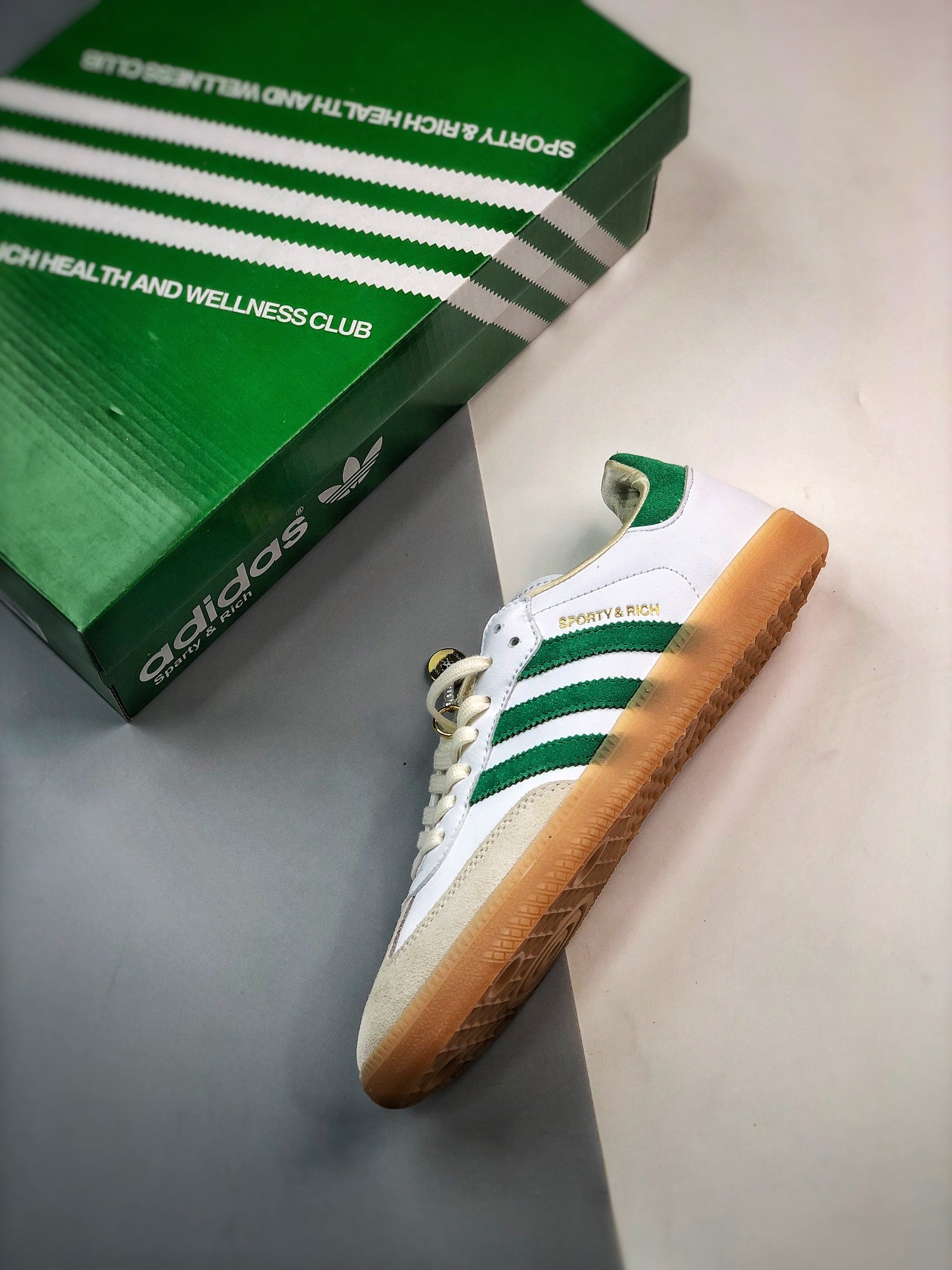 Sporty & Rich x Adidas Samba OG Rich White Green